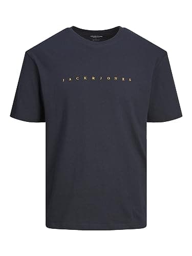 Image of Jack & Jones Boys Jjestar Jj Tee Noos Jnr T-Shirt, Dark Blue, 176 UK