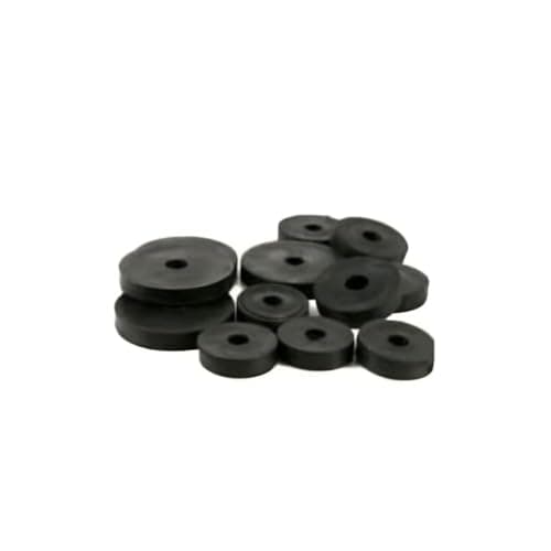 Image of Tap Washers 3/4 Inch 1/2 Inch 3/8 Inch Flat Rubber Washers For Sink or Bath Taps Repair & Replacement (Pack of 15 - Each Size 5)