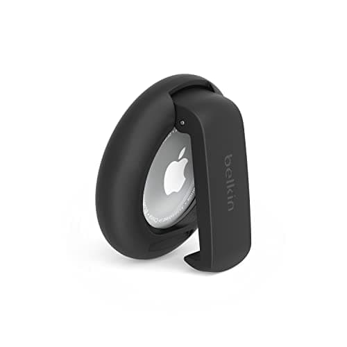 Image of Belkin AirTag Case with Clip, Secure Holder Protective Cover Key Chain, Key Ring for Apple AirTag with Scratch Resistance Accessory – Black