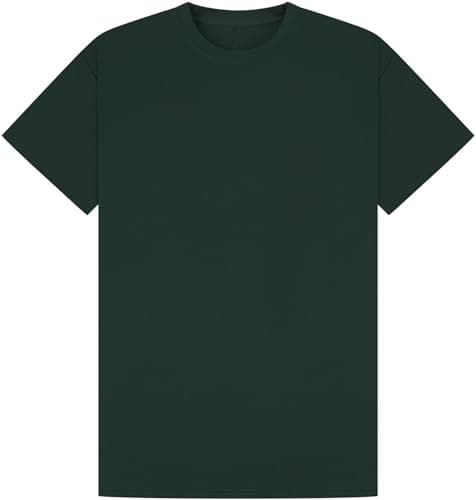 Image of PROSTYLE SPORTS Unisex Breathable Short Sleeve T-Shirt Cool Dry Wicking Top (UK, Alpha, S, Regular, Regular, Dark Green)