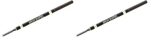 Image of MAX FACTOR - Brow Shaper - Double Tipped Mechanical Pencil With Spoolie Brush - Utltra Fine Tip For Precise Application, Softening Effect, Matte Finish - 20 Brown - 1g (Pack of 2)