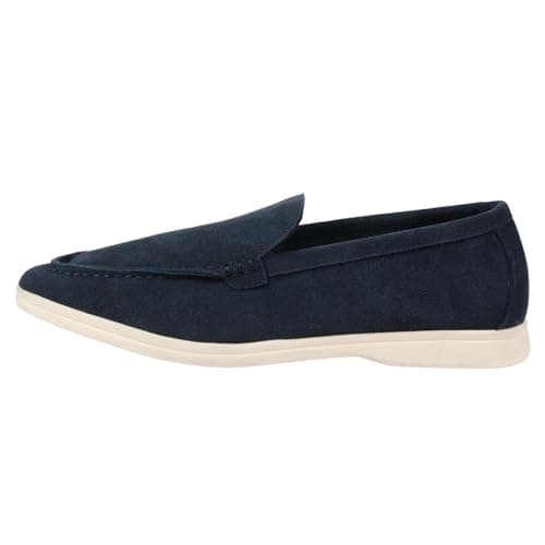 Image of TruClothing Men's Loafers Suede Slip On Boat Shoes Casual Classic Comfort Fit - Navy 8 UK