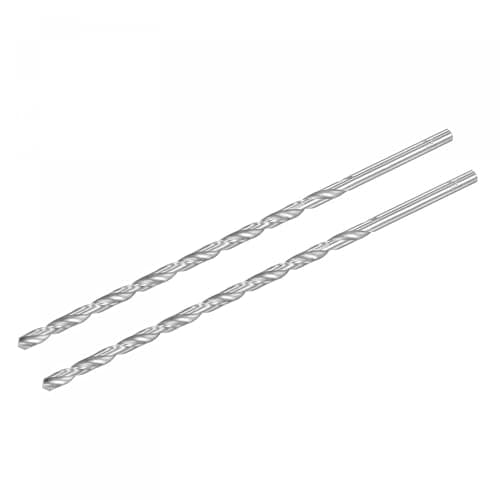 Image of TA-VIGOR 2Pcs 6.5mm Extra Long Twist Drill Bits, 250mm Length High-Speed Steel HSS Straight Shank Spiral Drill Bits for Wood Metal Aluminum Plastic