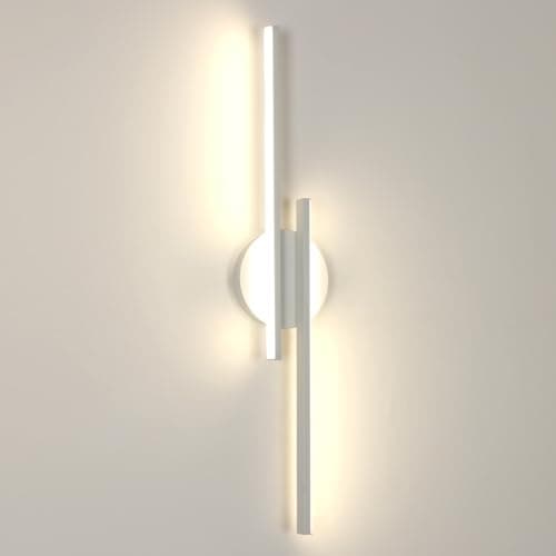Image of Riserva Modern LED Wall Light, 24W Linear Wall Sconce White, 4500K Neutral Light, Wall Lamp Aluminum for Bedroom, Living Room, Dining Room, Hallway