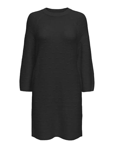 Image of ONLY Women's Onlkatia 3/4 Structure O-N Dress CC KNT, Black, XS