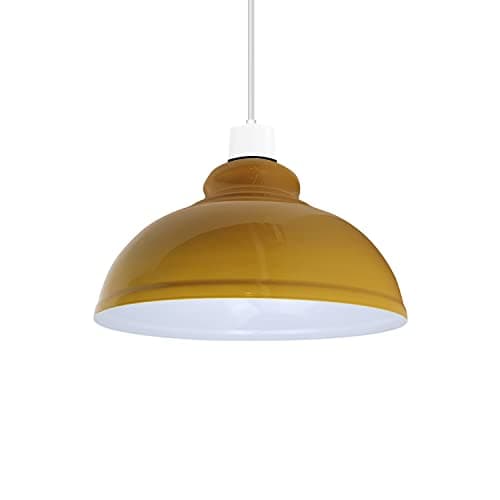 Image of Yellow Lamp Shades with White Inner 29cm Light Shade Ceiling Modern Lampshades for Ceiling Lights, Lamp Shades for Lamps, Floor Lamps, Living Room, Bedroom, Home Décor