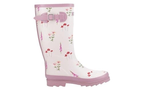 Image of Cotswold Wildflower Tall Wellingtons Female Pink Size 8