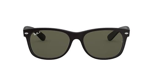 Image of Ray-Ban Unisex New Wayfarer Sunglasses, Black(rubber Black), 55 mm UK