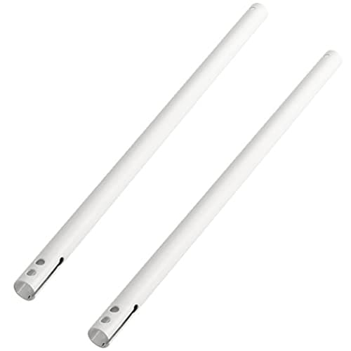 Image of Housoutil Boom Sticks Ceiling Fan Extension Rod: 2pcs Chandelier Light Extension Poles long Extension Downrod for Ceiling Fans Pendant Light Extension Rod