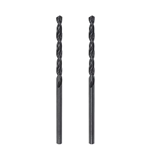 Image of sourcing map 6542 High Speed Steel Straight Shank Twist Jobber Drill Bit, Fully Ground Black Oxide Drill Bits 2.7mm Drill Diameter 61mm Total Length 2 Pcs