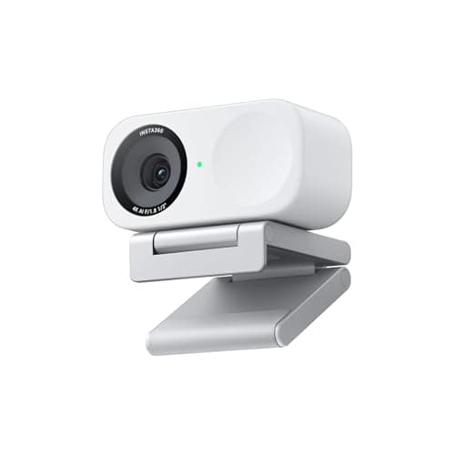 Image of Insta360 Link 2C Standard Bundle Arctic White - 4K Webcam for PC/Mac, 1/2" Sensor, Auto Framing, HDR, AI Noise-Canceling Mic, Gesture Control for Streaming