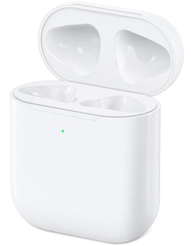 Image of Wireless Charging Case Compatible with AirPods 2 1, Case Replacement for AirPods 1st & 2nd with Bluetooth Pairing Sync Button, Earbuds Not Included