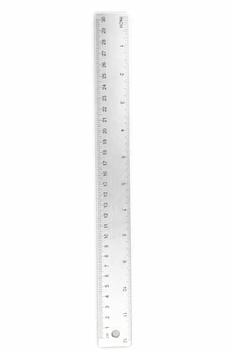 Image of Stainless Steel Ruler, 12 Inch/30 cm, Metal Measuring Kit