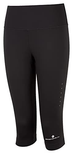 Image of Ronhill Running, Wmn's Core Capri, Crop Tight and Tight, All Black, 14