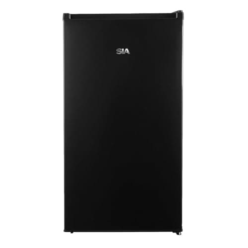 Image of SIA SFR44BL 83L Black Freestanding Under Counter Fridge With Chiller 2 Glass Shelves, Interior Light, E Energy Rating, 2 Year Manufacturer Warranty