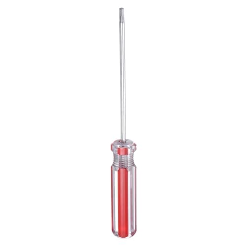 Image of sourcing map Magnetic Square Screwdriver 75mm/3" Length SQ0 2mm Carbon Steel 4 Point Screw Driver with Non-Slip Handle for Appliances Repair Improvement, Red