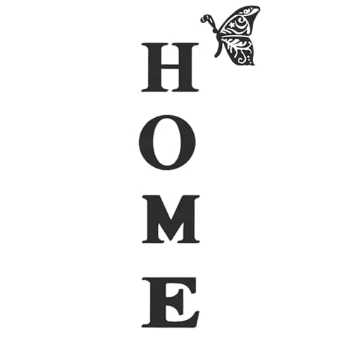 Image of Home Sign Black Letter Mirror Wall Sticker DIY Mirror Effect Butterfly Mirror Wall Sticker Removable Decal Living Room Decoration Home Decoration Accessories Suitable for Living Room Kitchen Corridor