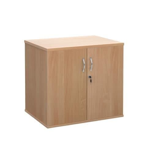 Image of Office Monster Etna double door desk high cupboard 600mm deep - beech
