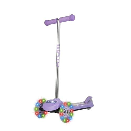Image of ATOM Light-Up Move 'N' Groove Kids Scooter | 3 Wheeled Tri Ride-On | Tilt-To-Turn Steering With Light-Up Wheels | Toddler Push Toy For Ages 2+