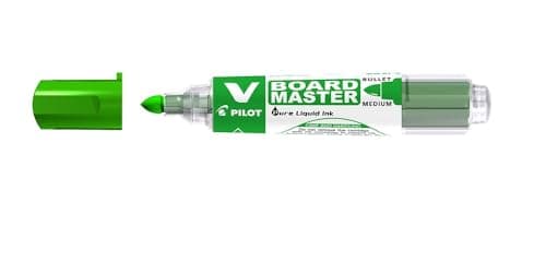 Image of Pilot Begreen Recycled V Board Master Whiteboard Marker Bullet 6.0 mm Tip - Green, Box of 10