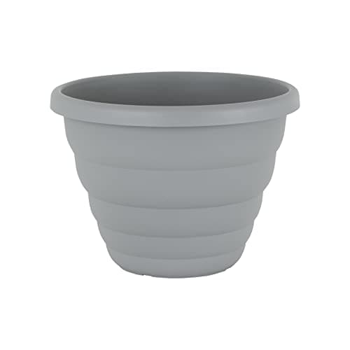 Image of Wham Set 4 Beehive 40cm Round Plastic Pot Cement Grey