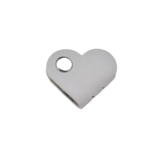 Image of PU Leather Cord Organiser Heart Shaped Cable Tie Cable Wire Management Winder for Headphones Earphones Wire Stylish Cord Wrap for Earphones