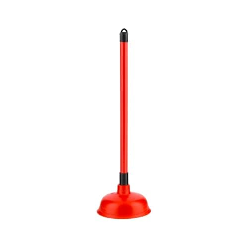 Image of HOMESHOPA Large Plunger for Bathroom, 1 Pack Red Unblocker Kitchen Sink Drain, Clog Remover Pump, Strong Suction Rubber Cup Plumber, Long Handle Unclogging Toilet, Bathtub, Shower, Multipurpose Uses