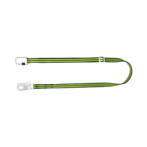 Image of Kratos 2Mtr Adjustable Webbing Lanyard Black/Green Size 2M