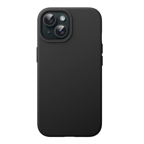 Image of JETech Silicone Case for iPhone 15 6.1-Inch, Silky-Soft Touch Full-Body Protective Phone Case, Shockproof Cover (Black)