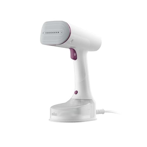 Image of Braun QuickStyle 5 GS5011PU, Vertical Iron With Dual Plate FreeGlide 3D, Fast Heating Vertical Steamer, Steam 22 g/min, Capacity 150 ml, 1200W, White/Purple
