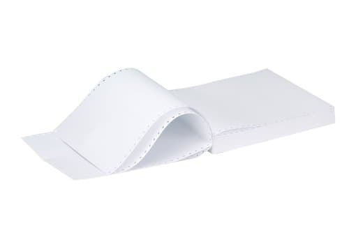 Image of Q-Connect 11x9.5 Inches 3-Part NCR Perforated Plain Listing Paper (Pack of 700) KF02709