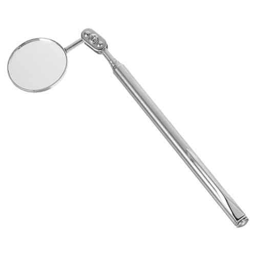 Image of Operitacx 30mm Telescopic Inspection Mirror with Stainless Steel round High Definition Mirror, Swivel Rotating Design on The Go Observations and Mechanical Inspections
