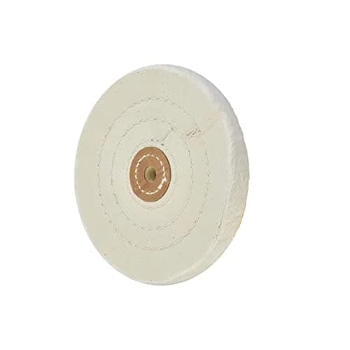 Image of White Buffing Wheels 6" 150mm Small Hole 3mm Spiral Double-Stitched Polished Wheel Pad Polishing Grinding Machine Buffing Pads for Metal Aluminum,Stainless Steel,Jewelry,Wood,Plastic,Glass
