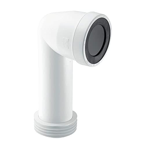Image of Mcalpine Wc-Con8E 90 Degree Bend Adjustable Length Extended Inlet Rigid Wc Connector, White