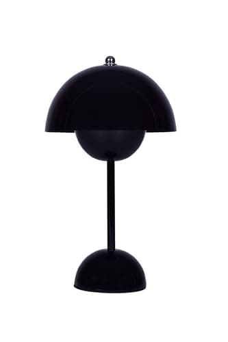Image of TEKLED® Elegance Table Lamp 3 Lighting Colors Brightness | Dimmable Decorative LED with Touch Control |1800 mAh, USB Rechargeable Desk Lamp| for Bedroom, Living Room, Cafe, Bar - Spherical - Black