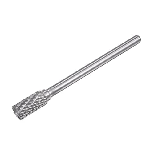 Image of sourcing map Carbide Burrs Rotary Files, Double Cut Cylinder Tungsten Carbide Tip 10mm Cutting Head 6mm Shank 100mm (4-Inch) Length for Wood Metal Stone Polishing