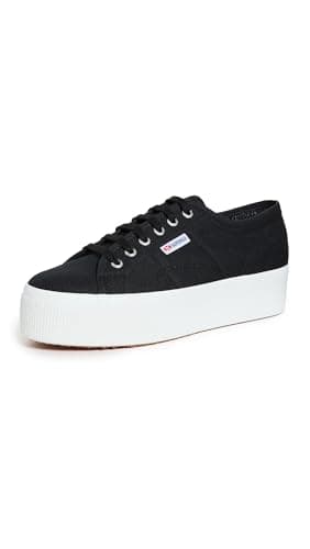 Image of Superga 2790 COTW Linea Up and Down Women's Low-Top Trainers, Black White S9111lw F83, 4.5 UK