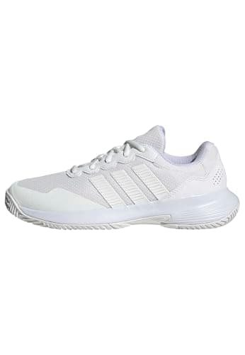 Image of adidas Women's GAMECOURT 2 Tennis Shoes, FTWR White/FTWR White/FTWR White, 4.5 UK