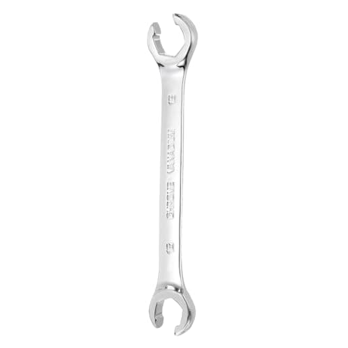 Image of sourcing map Flare Nut Wrench 16mm x 18mm Metric Double Open End Thick Spanner Mirror Polish Finish 45# Steel Brake Line Wrench for Fuel Tube Hose Transmission Line, Silver