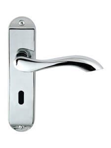 Image of Jedo Broadway Door Handle Lockset 175mm X 42mm Polished Chrome