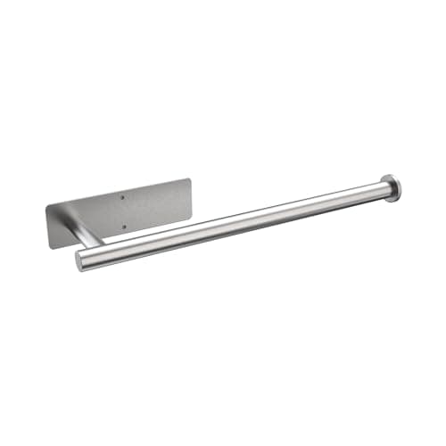 Image of Ibergrif M34055A Kitchen Roll Holder Under Cabinet, Paper Towel Holder, Self Adhesive Kitchen Towel Rack Wall-Mounted, for Kitchen Bathroom, Grey
