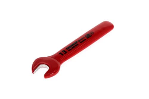 Image of Gedore VDE89413 13 mm VDE Single Open Ended Spanner - Red