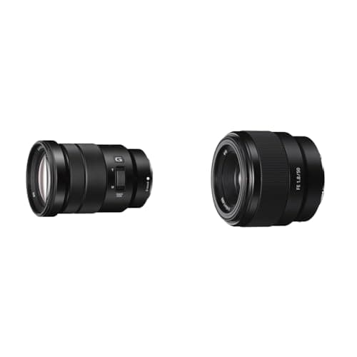 Image of Sony E PZ 18-105 mm f/4.0 G | APS-C, Power Zoom Lens (SEL18105G) & SEL50F18F E Mount Full Frame 50 mm F1.8 Prime Lens