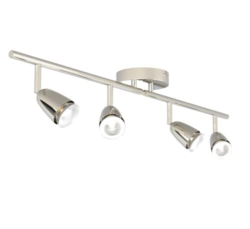 Image of National Lighting Led Celing Lights Rotatable, 4 Way Ceiling Spolights, Chrome Plated Finish, for Living Room, Kitchen, Bedroom, GU10 Led Compatible
