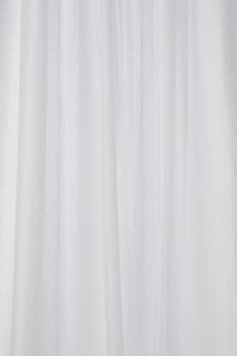 Image of Croydex Professional Plain White Water-Resistant Textile Shower Curtain 1800 X 2100mm
