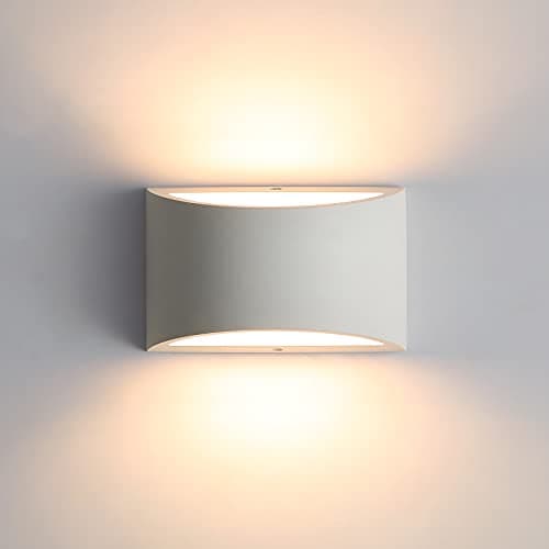 Image of Pheashine Indoor Wall Light, 7W Warm White LED Modern Plaster Wall Lights, Decorative Up and Down Wall Lamp Sconce for Living Room, Bedroom, Corridor, Stairs, Pathway (G9 LED Bulb Include)
