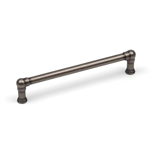 Image of 160mm Pewter Industrial Kitchen Handle Antique Rustic Silver Pipe Style Bar Pull Cupboard Cabinet Door Drawer Furniture Wardrobe Hardware