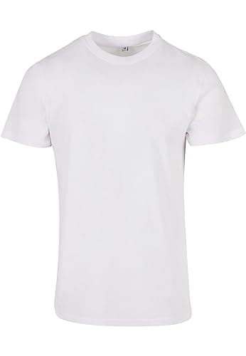 Image of Build Your Brand Men's Basic Round Neck T-Shirt T-Shirt, White, 5XL
