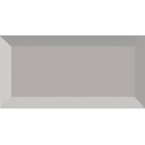 Image of Metro Light Grey Ceramic Wall Bathroom Tile Subway Brick Effect 100mm x 200mm Bevelled Edge Kitchen Tiles Gloss Finish 1m2 Box of 50