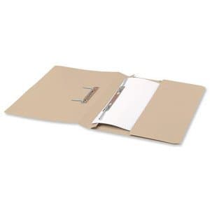 Image of 5 Star Office Transfer Spring Pocket File Recycled Mediumweight 285gsm Capacity Foolscap Buff [Pack of 25]